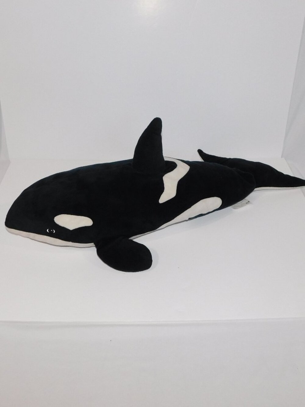 IKEA Blavingad Black White Orca Killer Whale 24” Plush Stuffed Animal Pillow